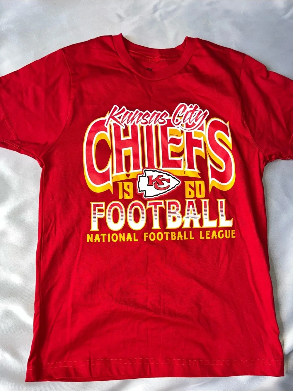 NFL Team Apparel Boys' Kansas City Chiefs Short Sleeve Oversized Graphic T-Shirt